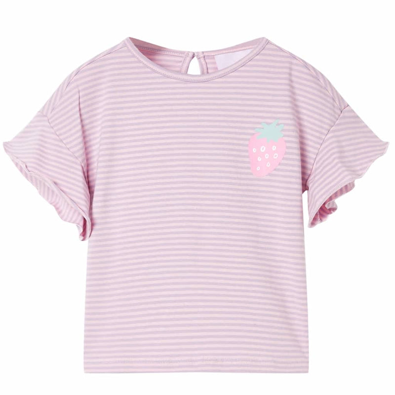 Vidaxl kindershirt met mouwen met ruches 104 lila