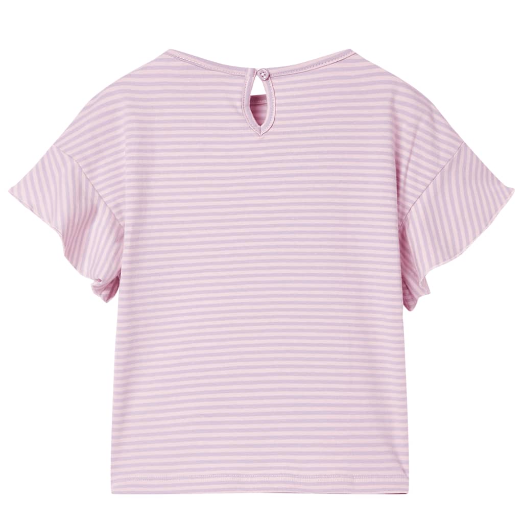 VidaXL Kindershirt met mouwen met ruches 104 lila