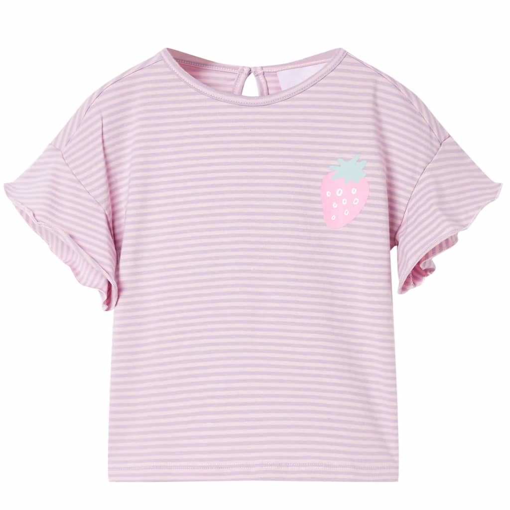 Vidaxl kindershirt met mouwen met ruches 116 lila