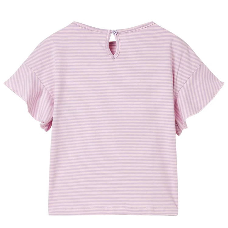 VidaXL Kindershirt met mouwen met ruches 128 lila