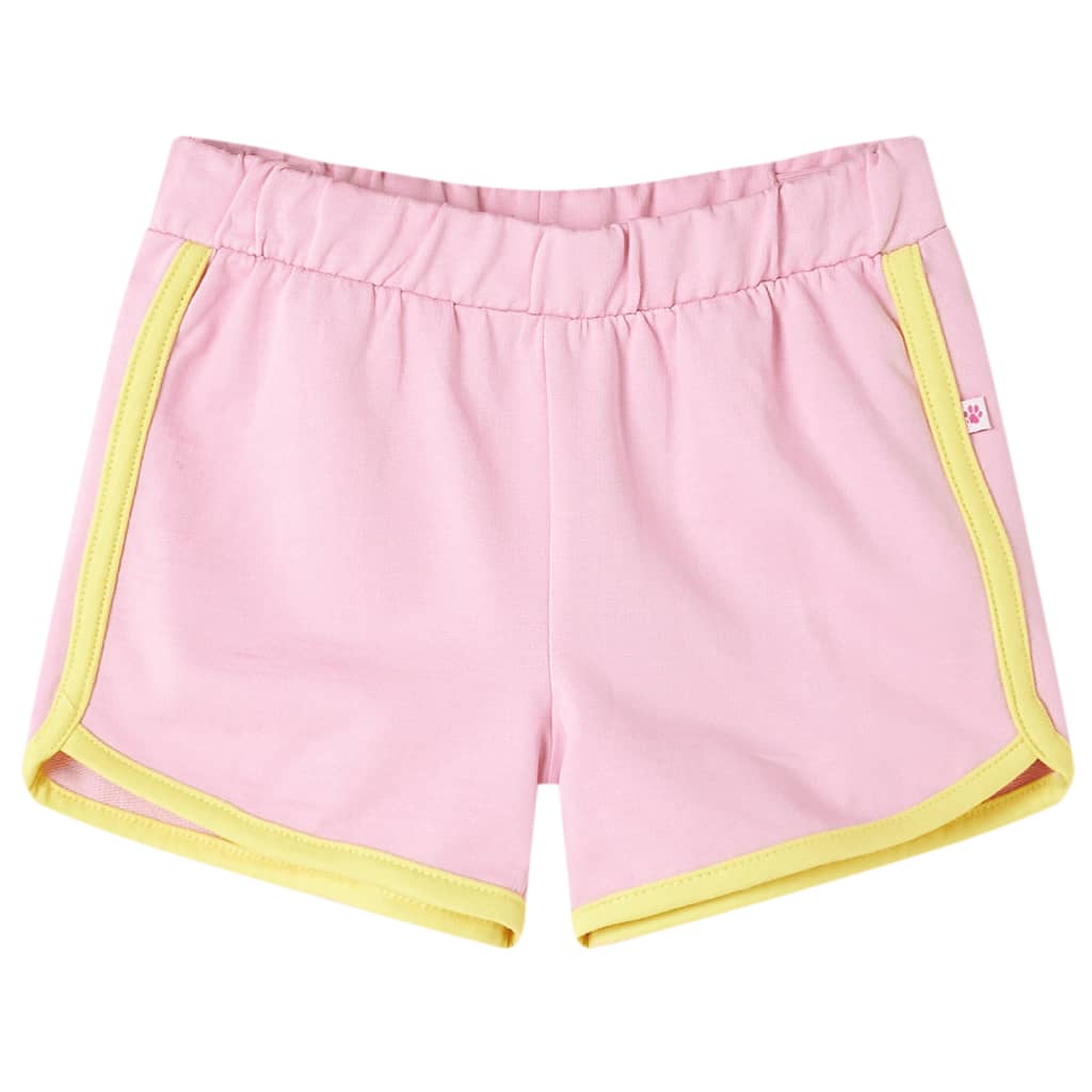 VidaXL Kindershorts met bies 92 felroze