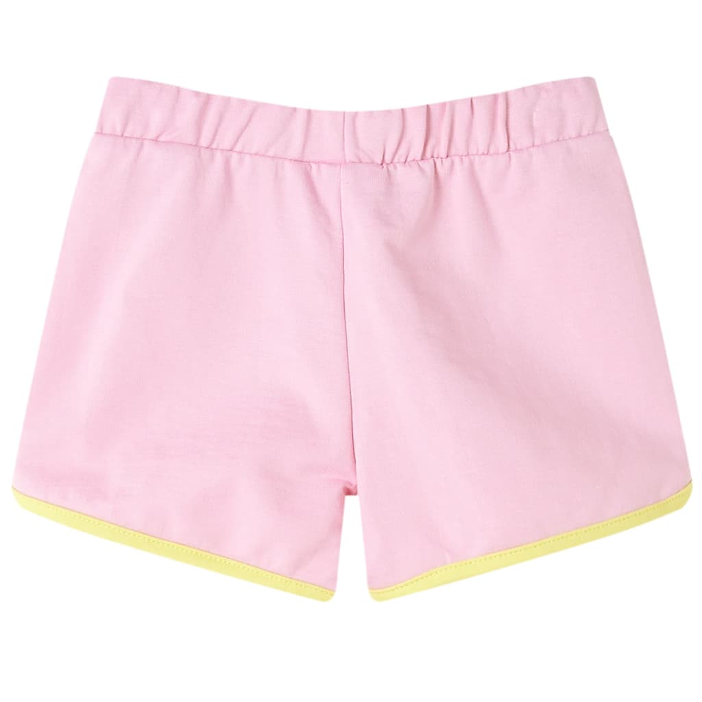 VidaXL Kindershorts met bies 92 felroze