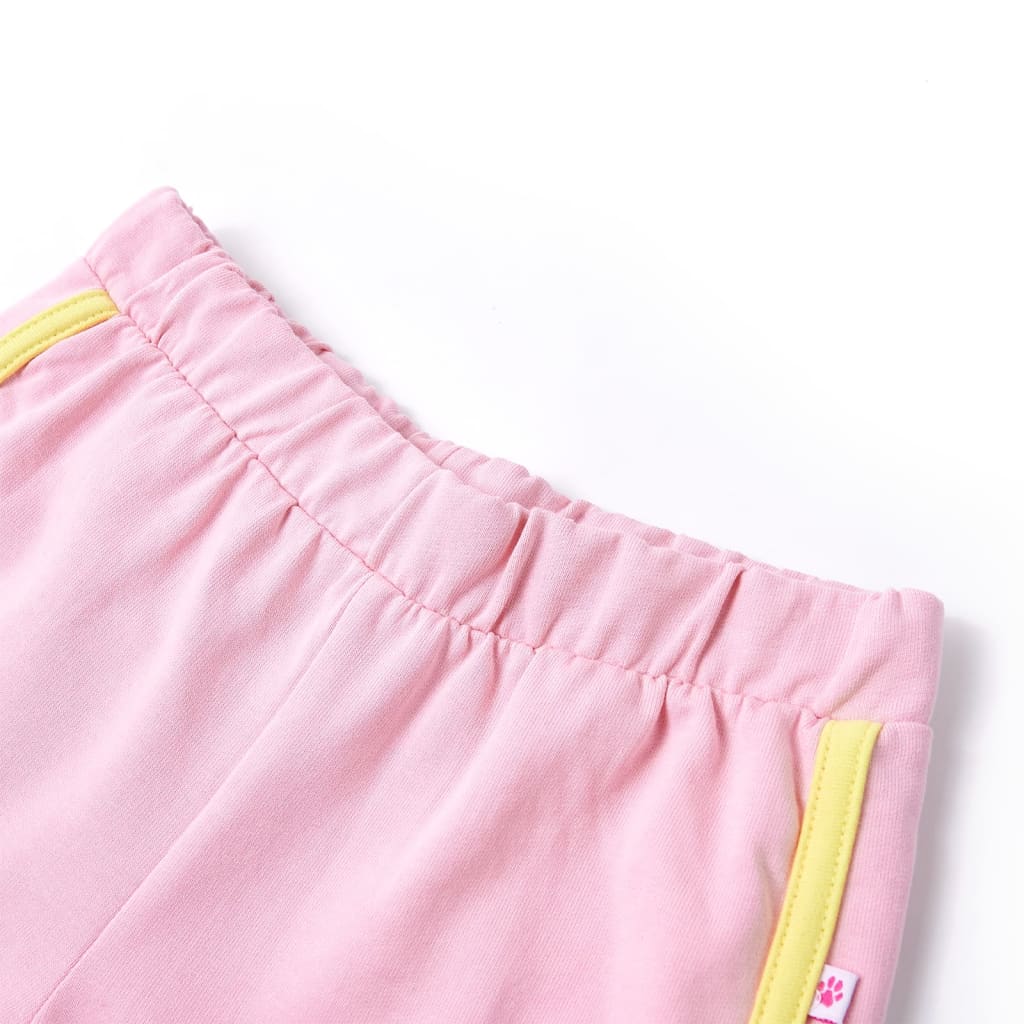 VidaXL Kindershorts met bies 92 felroze