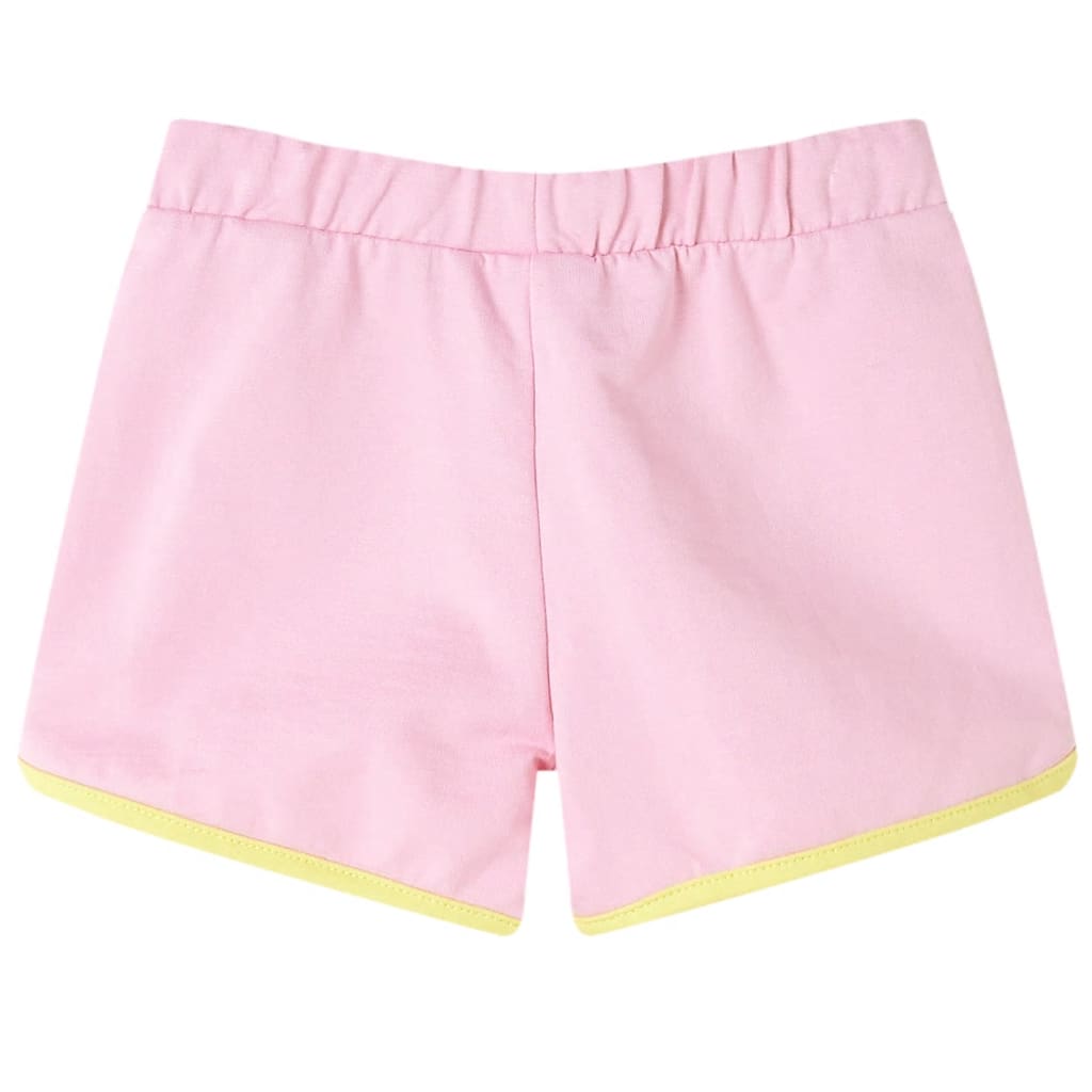 VidaXL Kindershorts met bies 104 felroze