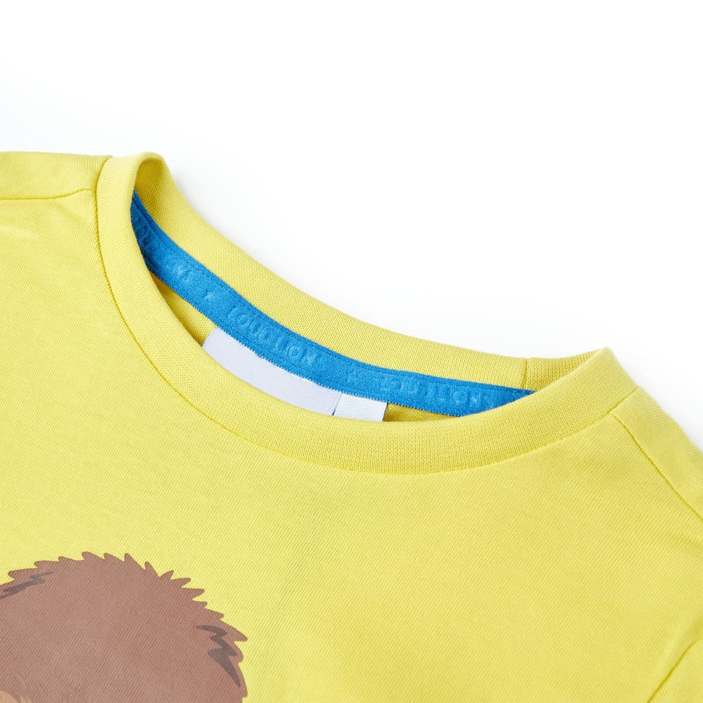 VidaXL Kindershirt met korte mouwen 104 geel