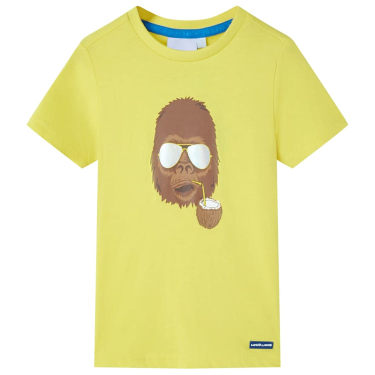 VidaXL Kindershirt met korte mouwen 116 geel