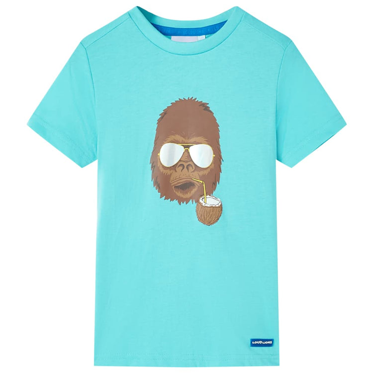 VidaXL Kindershirt met korte mouwen 116 zeeblauw