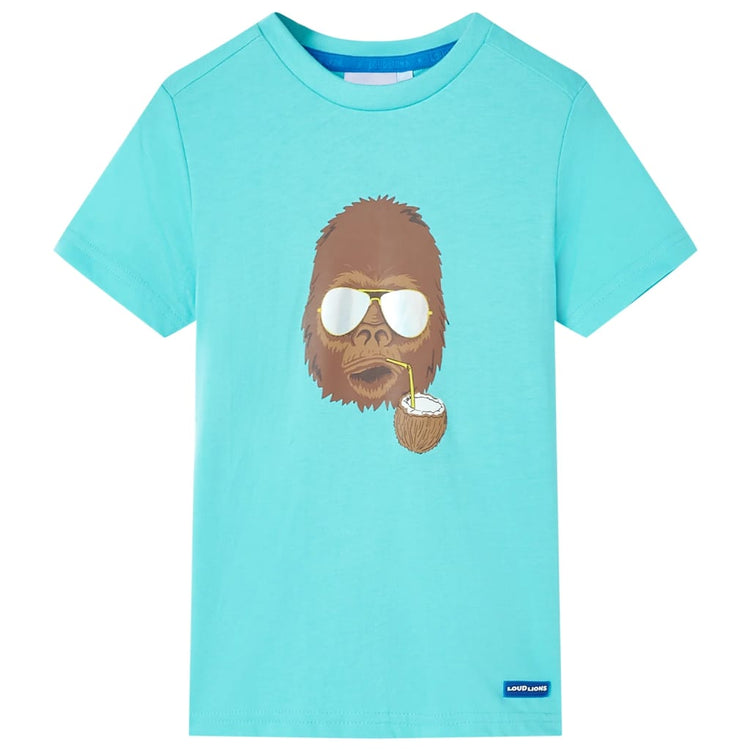 VidaXL Kindershirt met korte mouwen 128 zeeblauw