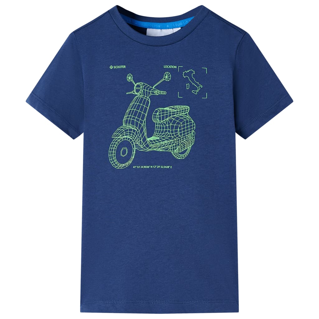 Vidaxl kindershirt 92 donkerblauw