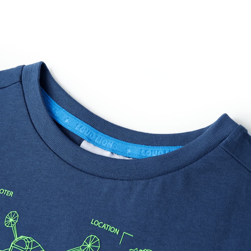 Vidaxl kindershirt 92 donkerblauw