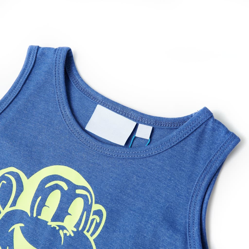 Vidaxl kindertopje 116 gemêleerd blauw