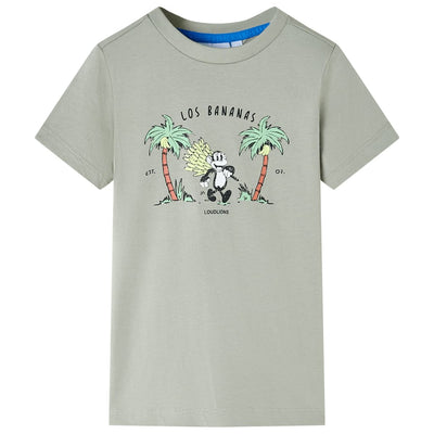 VidaXL Kindershirt 116 lichtkakikleurig