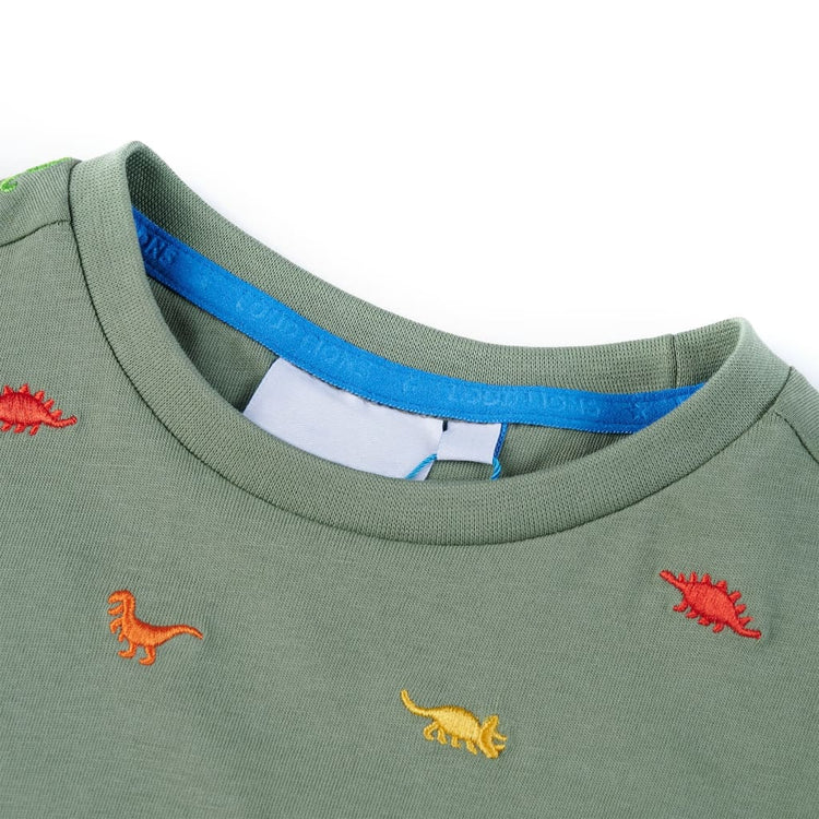 Vidaxl kindershirt met korte mouwen 104 kakikleurig