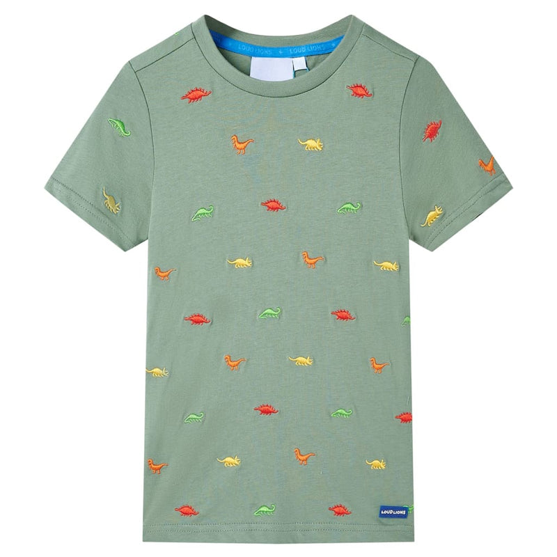 Vidaxl kindershirt met korte mouwen 116 kakikleurig