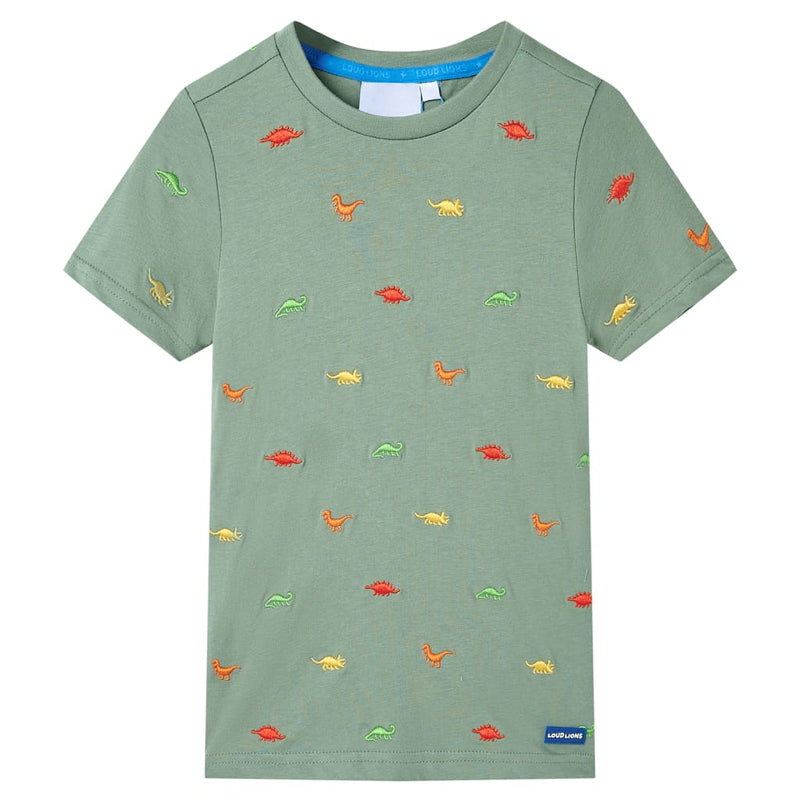 Vidaxl kindershirt met korte mouwen 128 kakikleurig