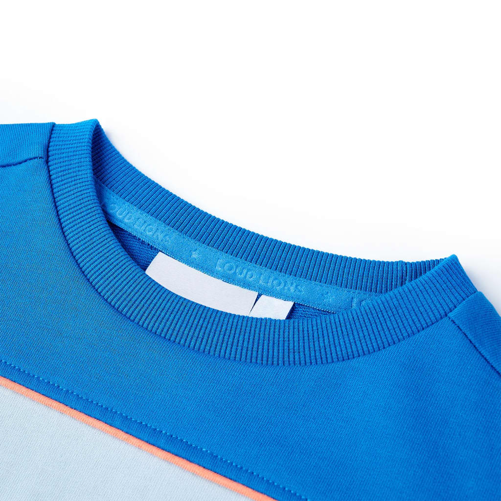 VidaXL Kindertrui 92 felblauw en lichtblauw