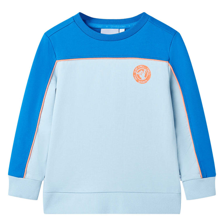 Vidaxl kindertrui 104 felblauw en lichtblauw