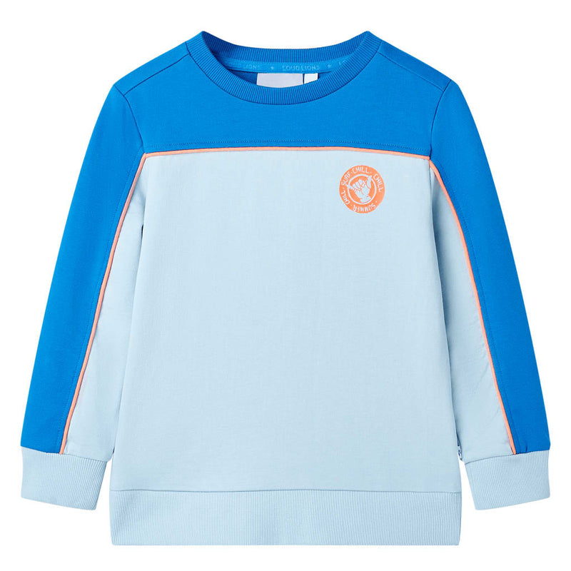 Vidaxl kindertrui 104 felblauw en lichtblauw