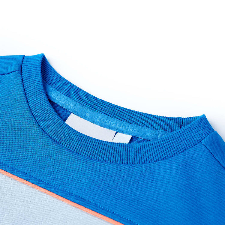Vidaxl kindertrui 104 felblauw en lichtblauw