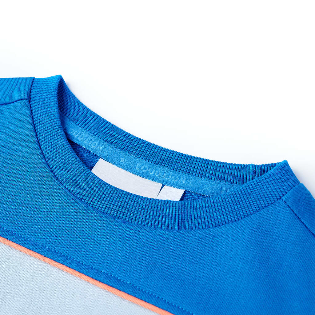Vidaxl kindertrui 116 felblauw en lichtblauw
