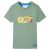 VidaXL Kindershirt met korte mouwen 128 kakikleurig