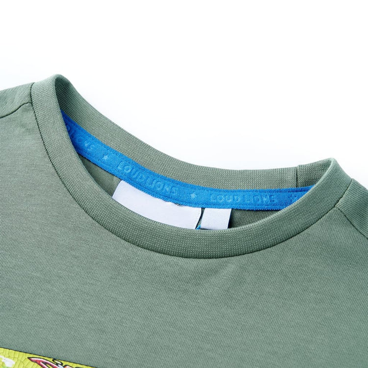 VidaXL Kindershirt met korte mouwen 140 kakikleurig