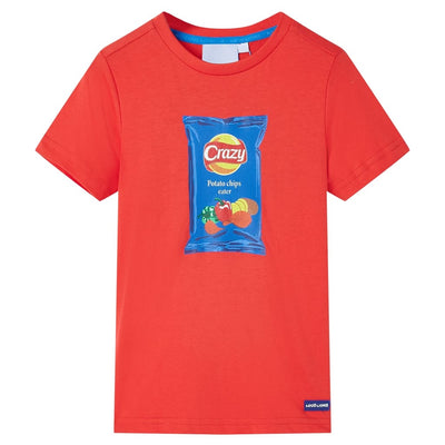 VidaXL Kindershirt met korte mouwen 92 rood