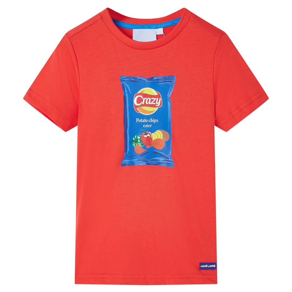 VidaXL Kindershirt met korte mouwen 104 rood