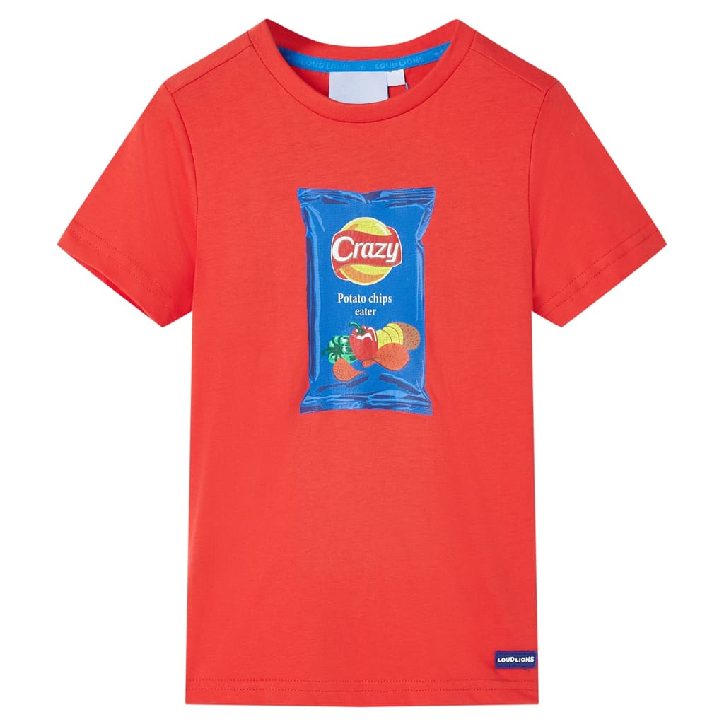 VidaXL Kindershirt met korte mouwen 116 rood