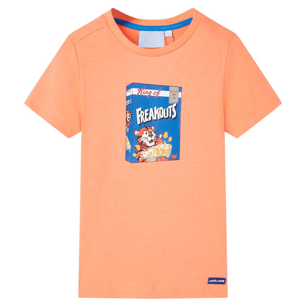 VidaXL Kindershirt met korte mouwen 92 neonoranje