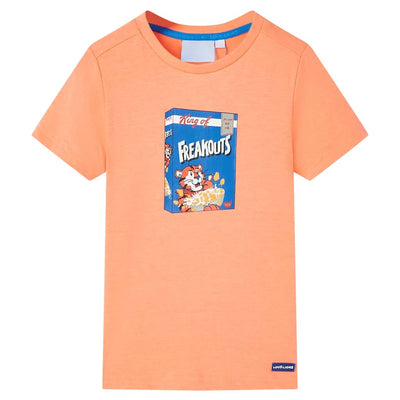 VidaXL Kindershirt met korte mouwen 92 neonoranje