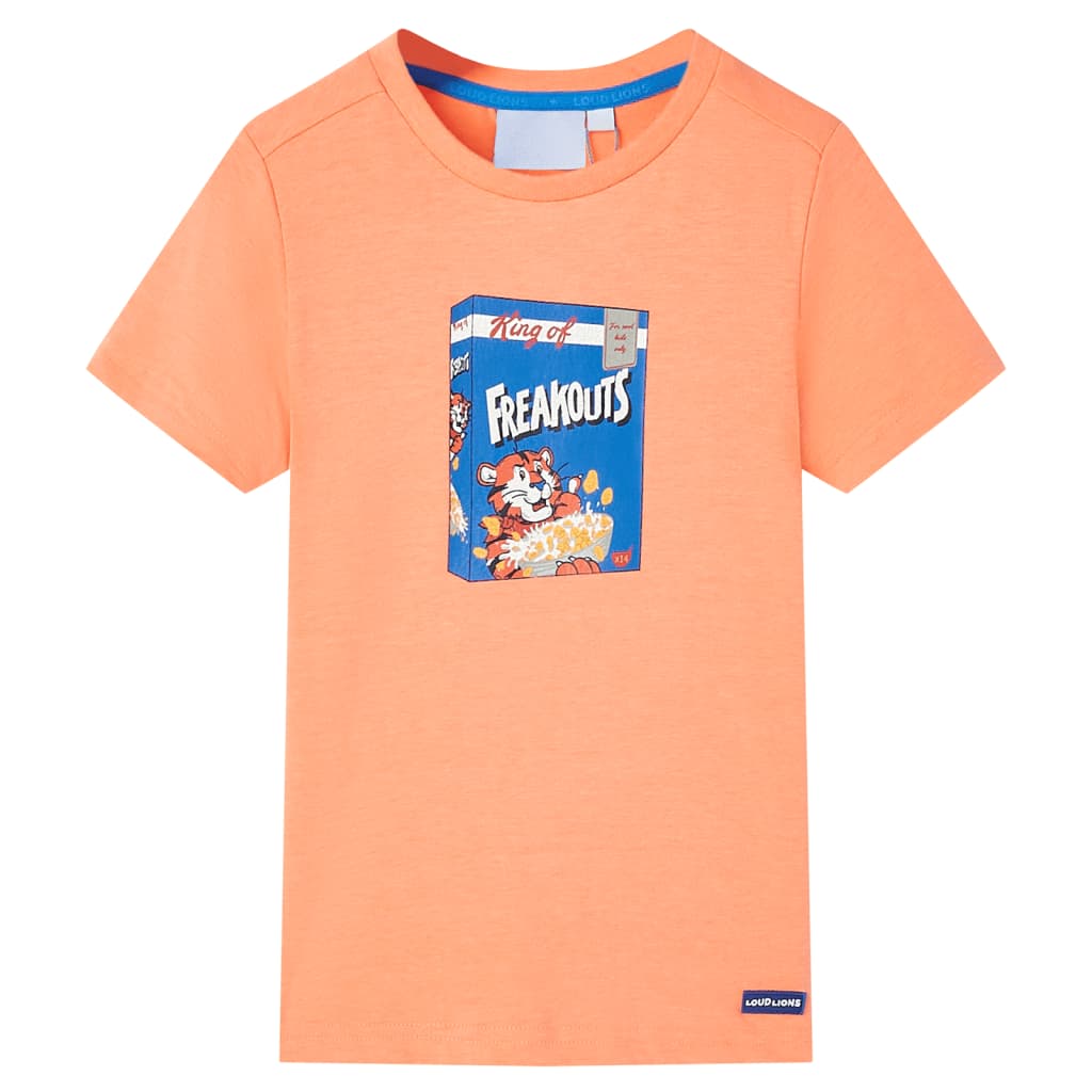 VidaXL Kindershirt met korte mouwen 116 neonoranje