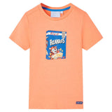 VidaXL Kindershirt met korte mouwen 128 neonoranje - afbeelding 1