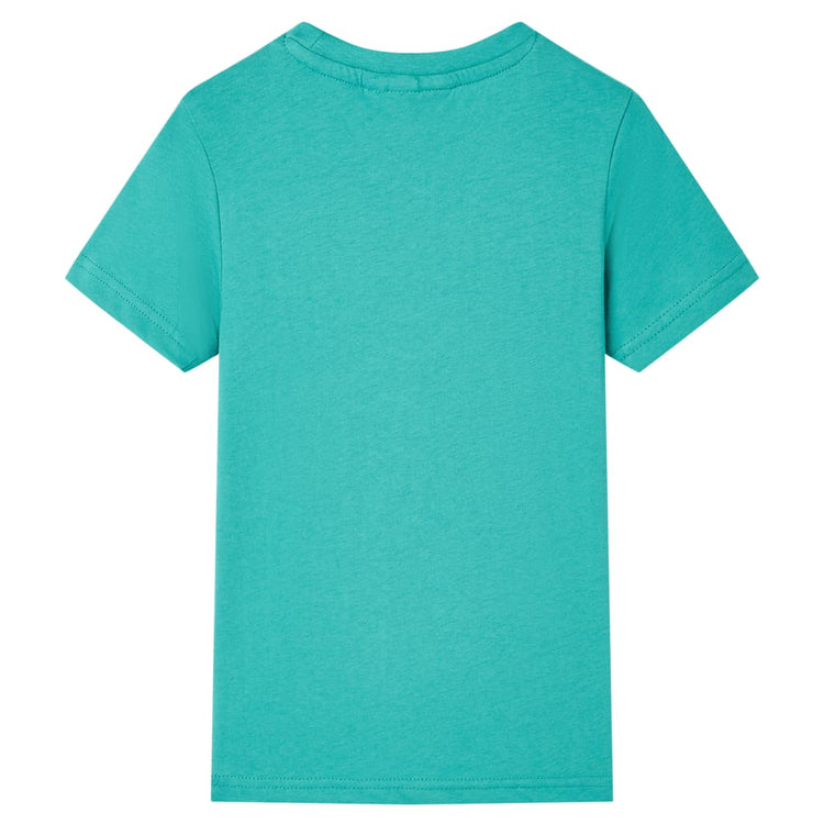 VidaXL Kindershirt met korte mouwen 128 donkermintkleurig