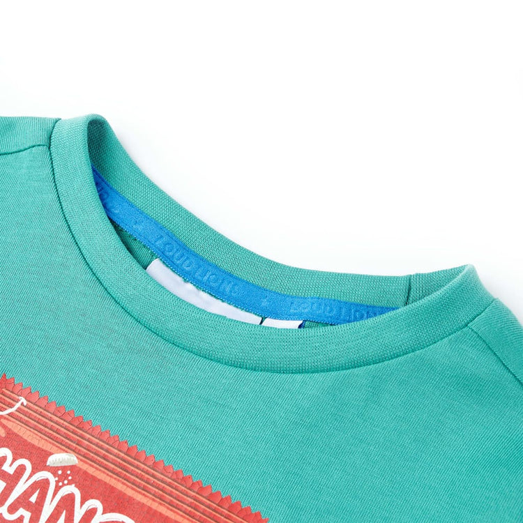 VidaXL Kindershirt met korte mouwen 128 donkermintkleurig