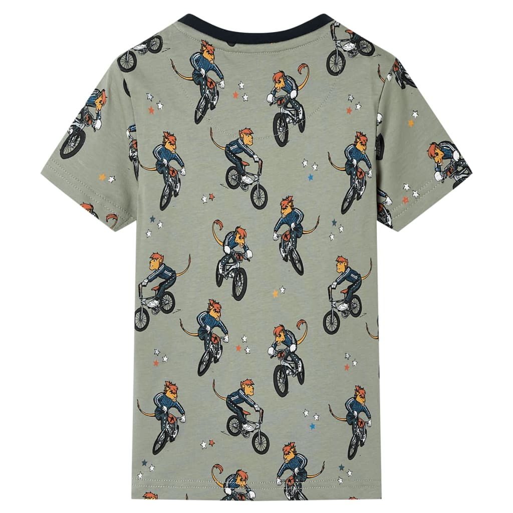 VidaXL Kinderpyjama met korte mouwen 140 lichtkaki