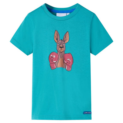 VidaXL Kindershirt met korte mouwen 104 donkermintkleurig