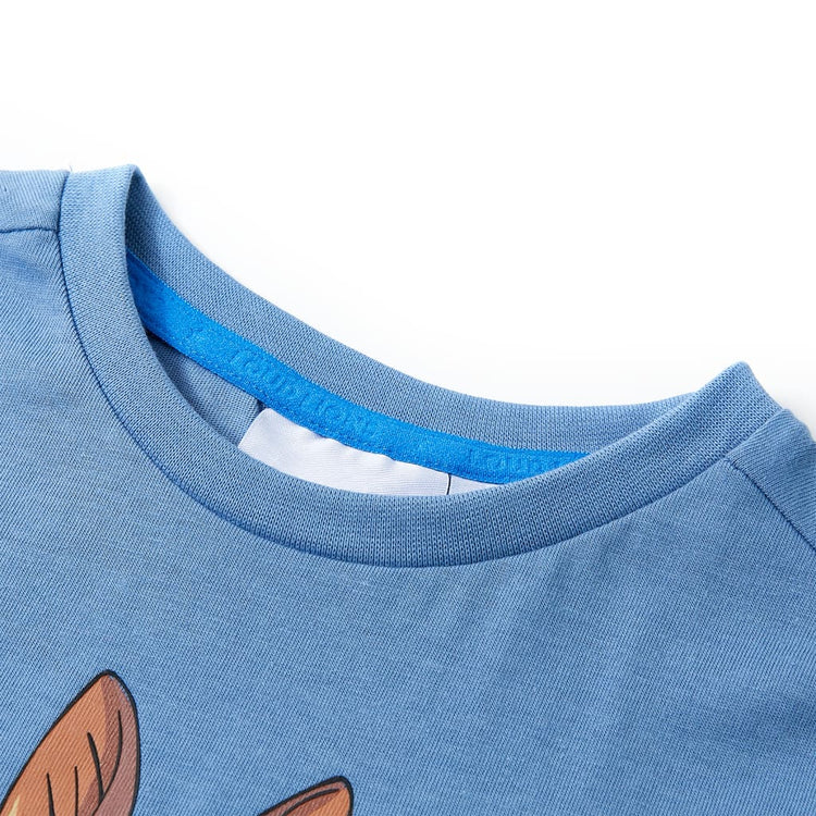 VidaXL Kindershirt met korte mouwen 116 middenblauw