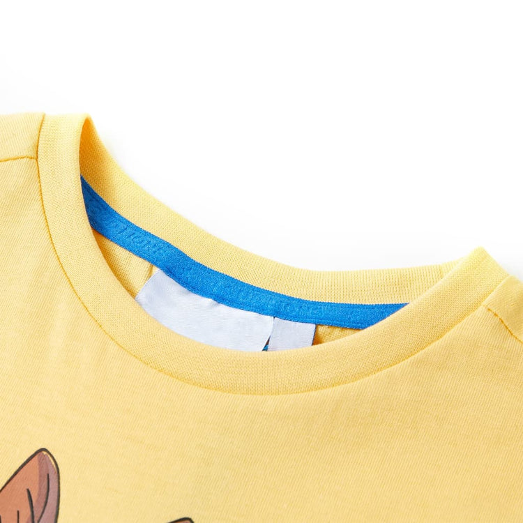VidaXL Kindershirt met korte mouwen 128 geel