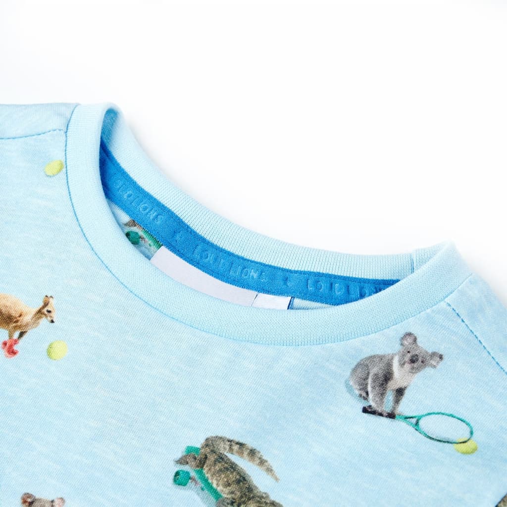 VidaXL Kindershirt 104 gemêleerd lichtblauw