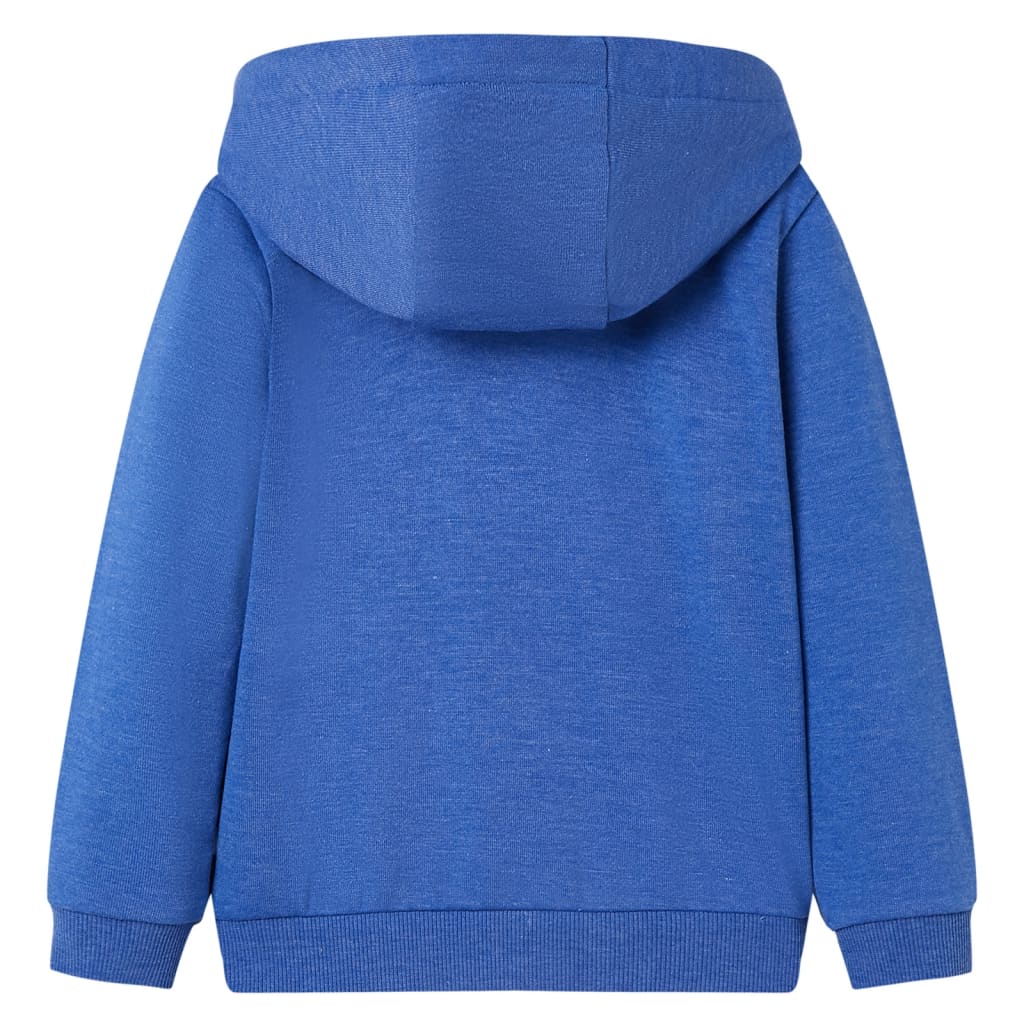 VidaXL Kindervest met capuchon en rits 104 gemêleerd blauw