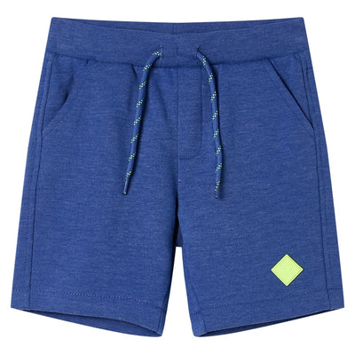 VidaXL Kindershorts met trekkoord 92 gemêleerd blauw