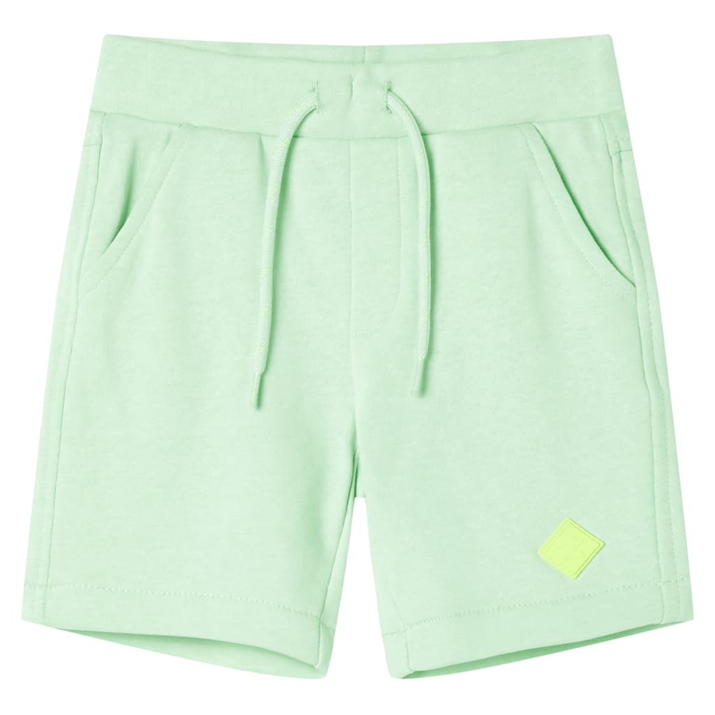 VidaXL Kindershorts met trekkoord 104 felgroen