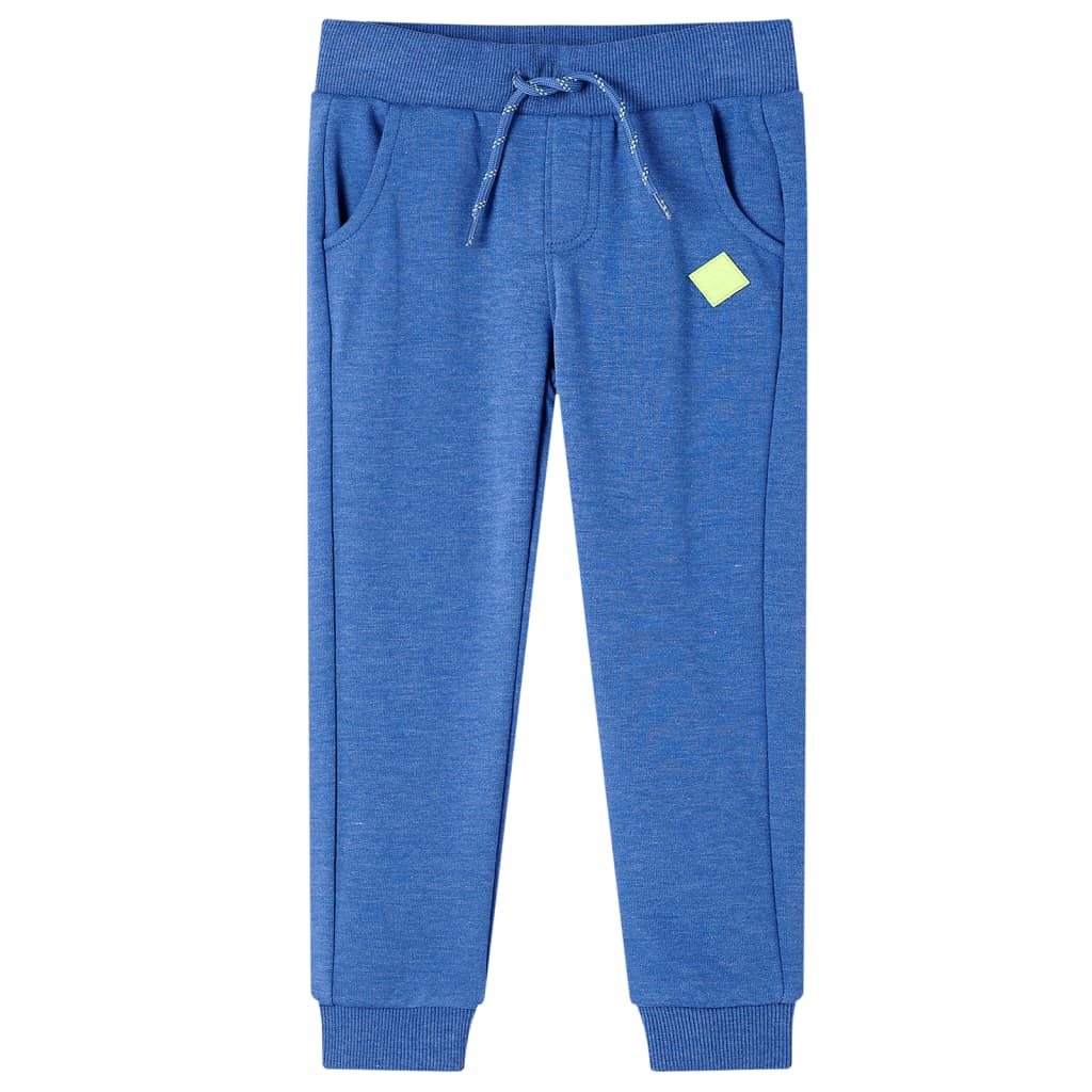 VidaXL Kinderjoggingbroek 92 gemêleerd blauw