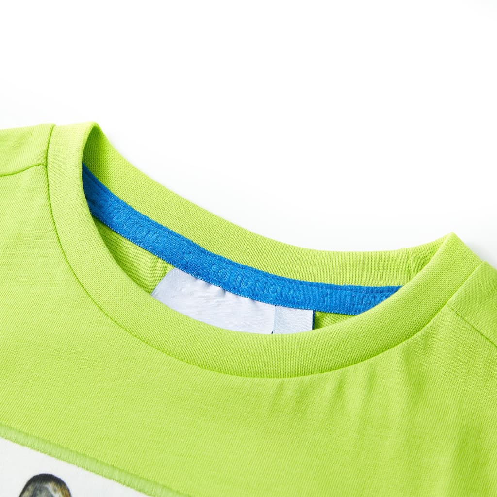 VidaXL Kindershirt met korte mouwen 92 limoengroen