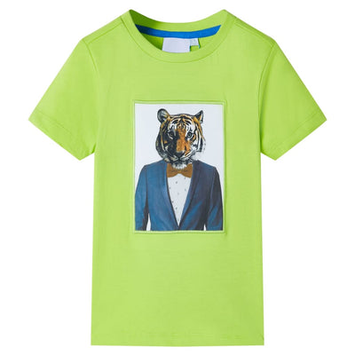 VidaXL Kindershirt met korte mouwen 128 limoengroen