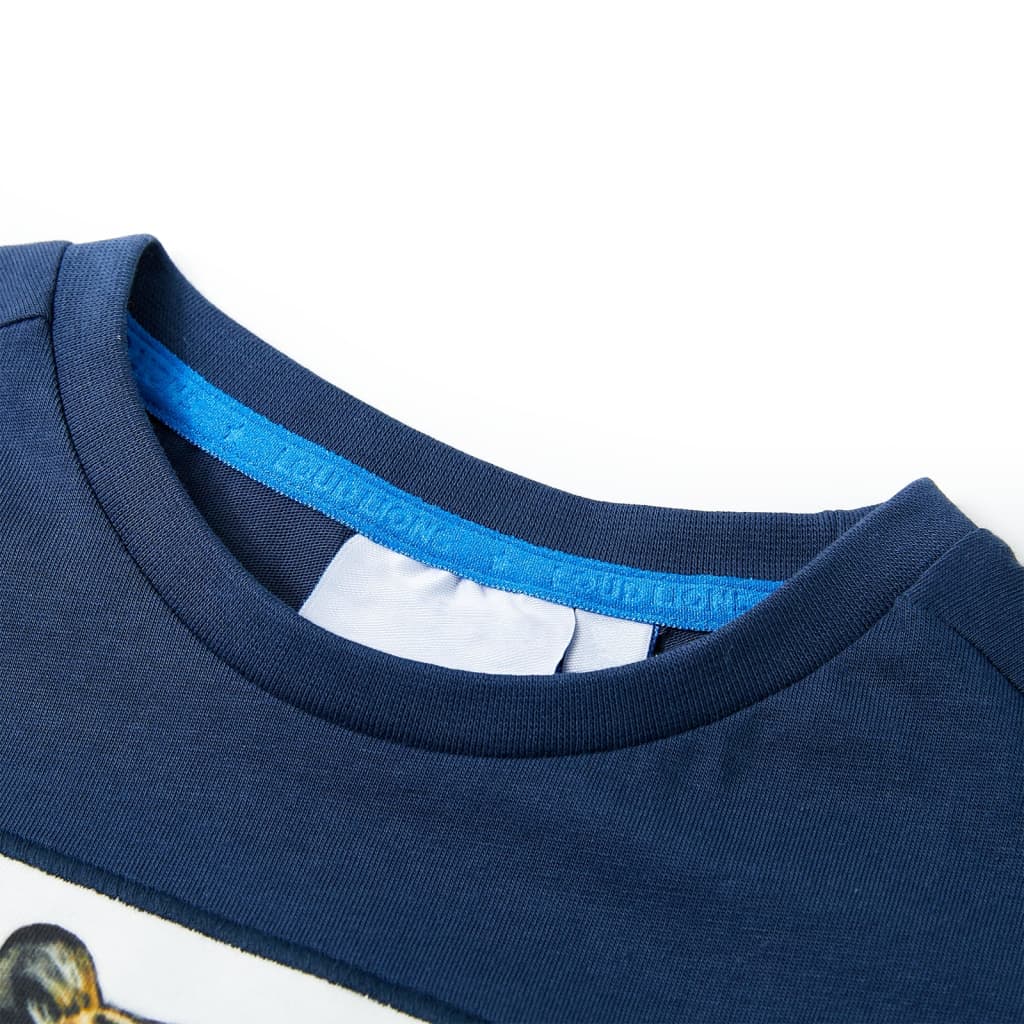 VidaXL Kindershirt met korte mouwen 104 donkerblauw