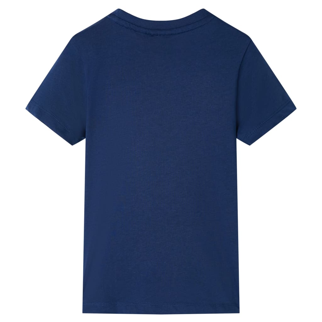 VidaXL Kindershirt met korte mouwen 128 donkerblauw