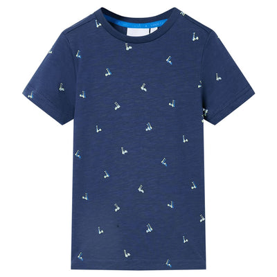 VidaXL Kindershirt 104 donkerblauw