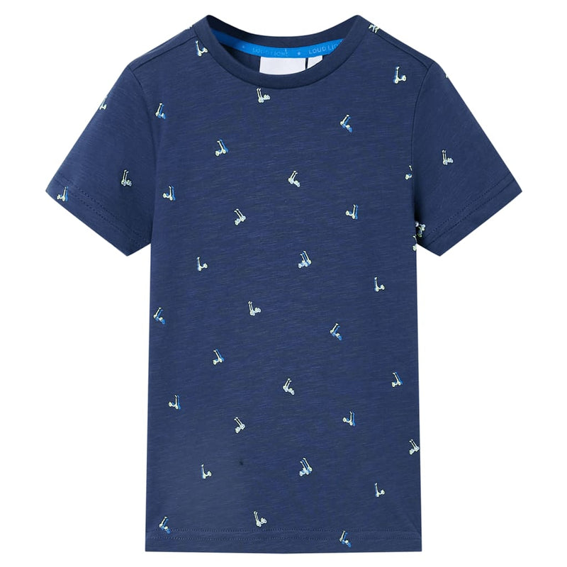 Vidaxl kindershirt 104 donkerblauw